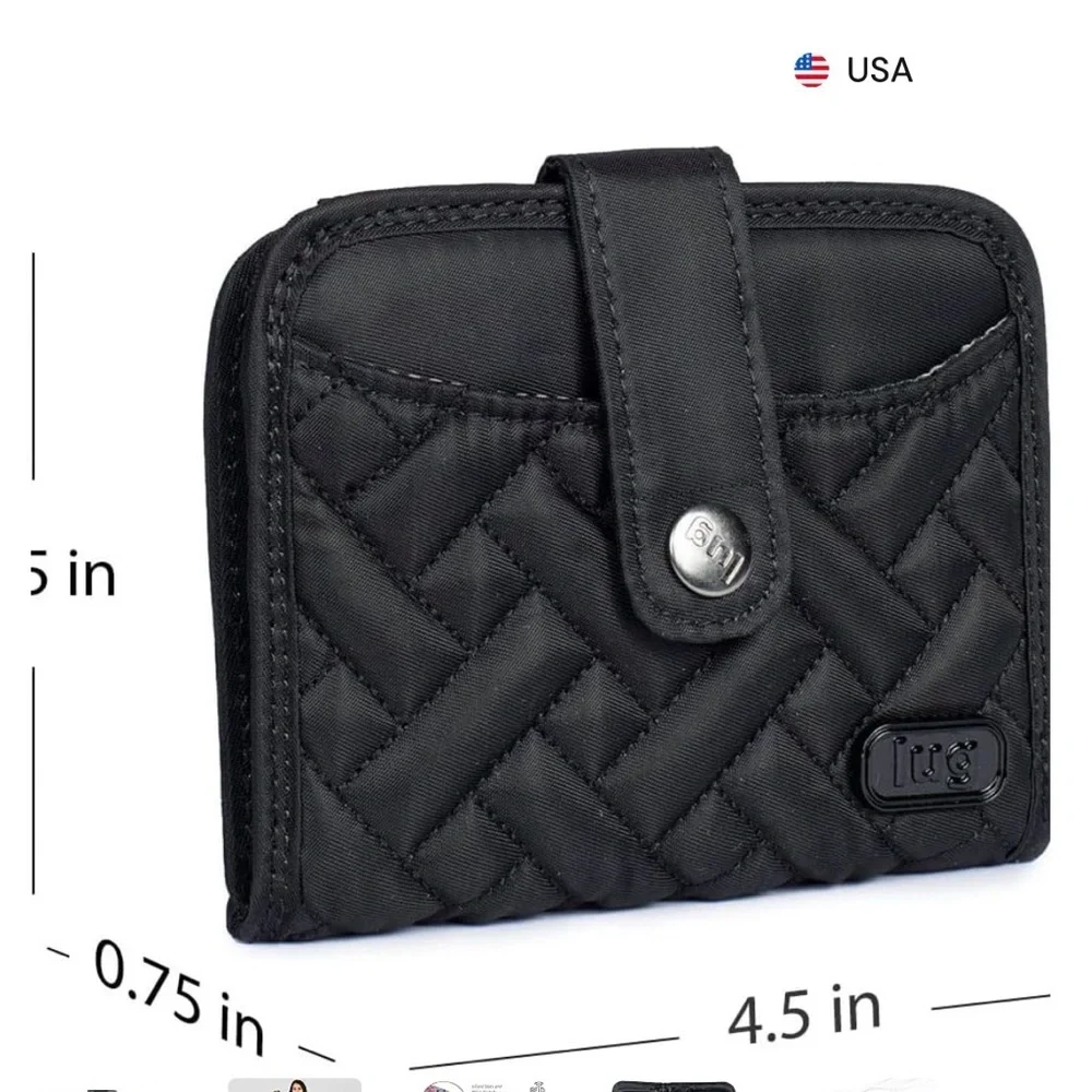 Lug Minuet Quilted Floral Snap Wallet in Wildflower design - Picture 4 of 5